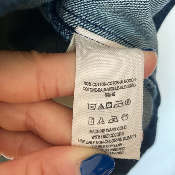 Free People Lace Up Denim Skirt Sz 4 - Picture 5 of 6